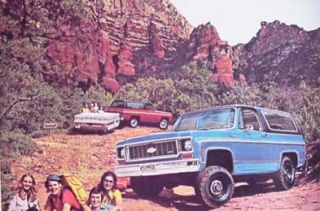 1973 chevy chevrolet rv blazer camper brochure quality auto literature