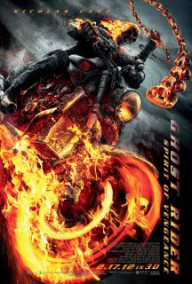 Ghost Rider 2 Spirit of Vengeance Movie Poster 2 Sided Original Final