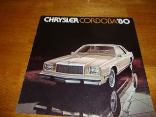 1980 80 Chrysler Cordoba Showroom Sales Brochure