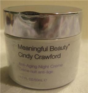 Cindy Crawford Meaningful Beauty Anti Aging Night Creme 1.7oz