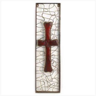 Christian Modern Art Metal Temple Cross Wall Plaque