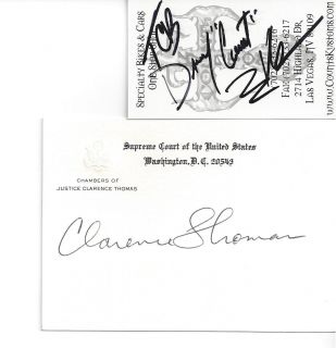 Supreme Court Justice Clarence Thomas Signed Chamber Card