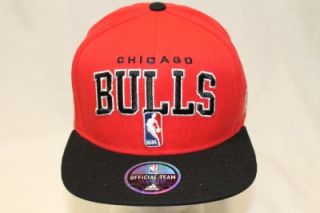 Chicago Bulls NBA Adidas Hat Cap Snapback Official Team Headwear Red