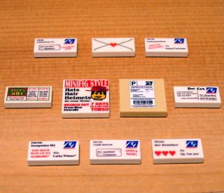 CUSTOM POSTAL PACK set for LEGO train/town/city post office mail