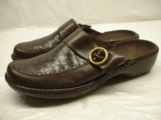 Clarks Mill Point Womens Sz 9 M Clogs Shoes Brown Croc Sandal Slide