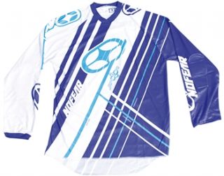 see colours sizes no fear proton jersey blue white 2012 16 32