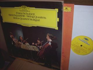 Melos Quartet Schubert Complete Qts 1978 DG Stereo 4LP Box Set Near