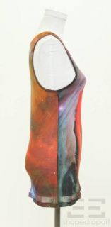 Christopher Kane Multicolor Galaxy Print Tank Top
