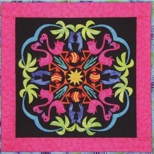 Fabulous Flamingos #7 Circle of Friends Quilted Lizard Quilt Pattern