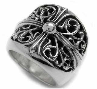  Chrome Hearts Floral Ring Silver