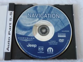 Chrysler RB1 Rec Navigation System DVD Map 033AE Disc