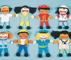 Multicultural Children Glove Hand Puppets Set Preschool