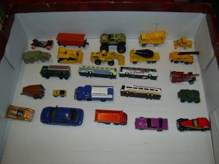 This is a nice used collection of diecast and plastic cars and trucks