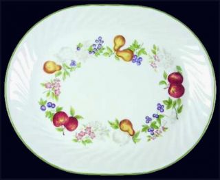 Corelle Chutney 12 Oval Serving Platter Fruit Flowers