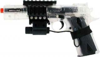 Colt 1911 Laser Airsoft Spring Gun Clear