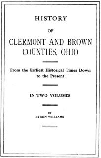 2vol 1913 Genealogy History Clermont Brown Co Ohio Oh