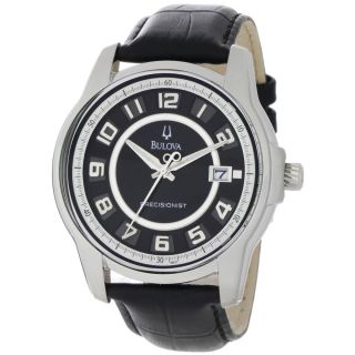 Bulova Mens 96B127 Precisionist Claremont Black Leather Watch