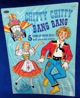 VINTAGE* 1968 Chitty Chitty Bang Bang Old Paper Doll Book Clothes