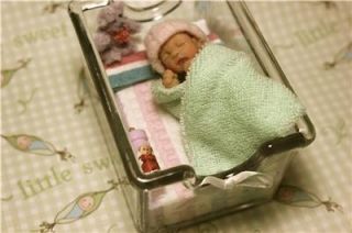 OOAK Art Doll Baby Girl Newborn Polymer Clay Sculpt 2 1 8 Hospital