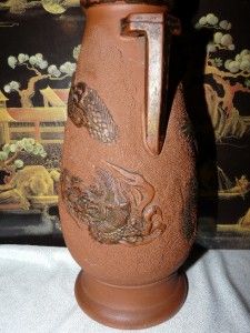 Terracotta Clay 3 Toe Dragon Vase