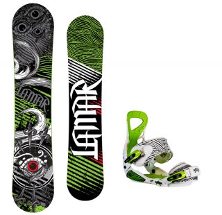 2012 Lamar Click 158cm Snowboard Matching Bindings New