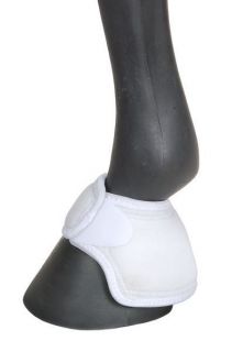   First Choice No Turn Neoprene White Bell Boots Medium Horse Tack