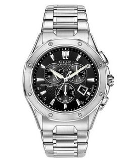Citizen Signature Mens Chronograph Date Stainless Eco Drive Watch