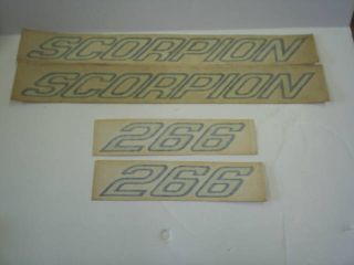 Chris Craft Scorpion 266 Decals 2 Original Sets Black