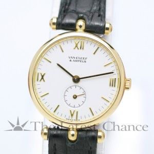 Womens Van Cleef & Arpels Solid 18K Gold Wristwatch Excellent