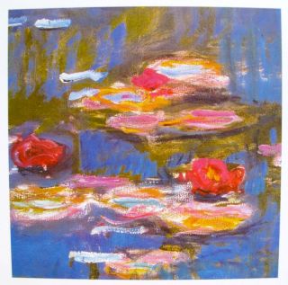 Claude Monet Water Lillies Detail I 1916 Offset Lithograph