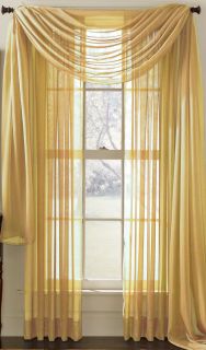 CLAIRE Sheer Voile Tailored Panel 58W x84L NEW (Regal Home)