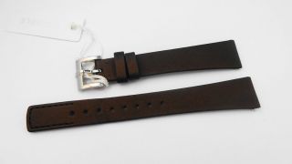 New Michele MINI URBAN DECO PARK Silk BROWN Watch Band STRAP 16MM 100%