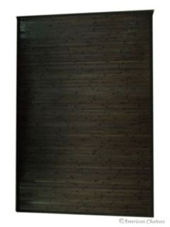  70 Chocolate Brown Slat Bamboo Carpet Rug Floor Mat w Backing