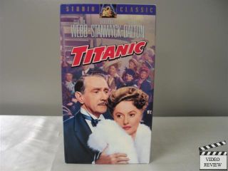 Titanic 1953 VHS Clifton Webb Barbara Stanwyck Robert Wagner Jean