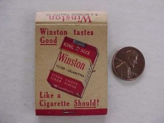 1950s Era Winston Cigarettes Matchbook Tastes Good Like A Cigarette