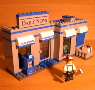 CUSTOM NEWSPAPER PRINT SHOP set for town/city/train LEGO news