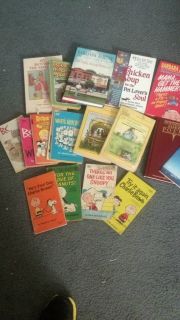 lot 18 mixed books charlie brown laura ingalls poems chicken soup