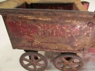 Vintage Toy Clarks Hill Climber Wood Tin Train with Car