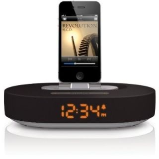  Speaker Alarm Clock w Dual Charger Night Glow for iPad 3 iPhone