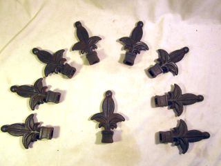 Cast Iron FENCE FINIALS   Lot of 9   great classic Design #B