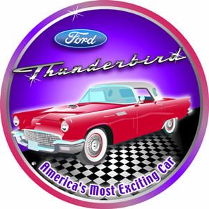 Tin Sign Vintage Garage Classic Car Ford Thunderbird T Bird 55 56 57