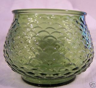  Vintage E O Brody Green Glass Bowl Fishscale