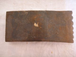  VINTAGE ANTIQUE Notched AXE HEAD D S Clegg Ohio Railroad Tool Builder