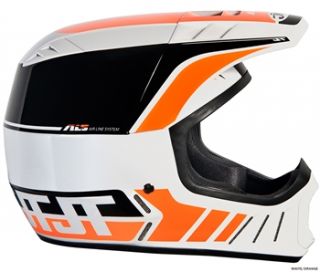 JT Racing ALS2 Full Face Helmet   White/Orange 2012