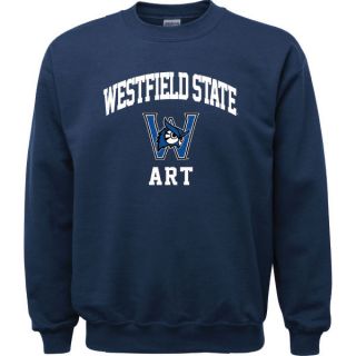Westfield State Owls Navy Art Arch Crewneck Sweatshirt
