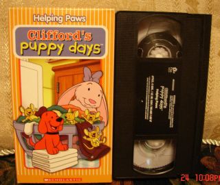 Cliffords Puppy Days Helping Paws VHS Video EXC Cond Very Low