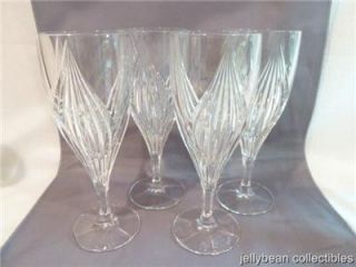Gorham Primrose Iced Tea Glasses 10oz Crystal Stemware