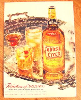  1942 Cobbs Creek Whiskey Whisky Ad
