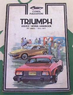 Triumph TR7 Workshop Manual Clymer Publications 75 77