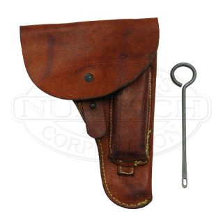CZ 52 Surplus Leather Flap Holster w Cleaning Rod